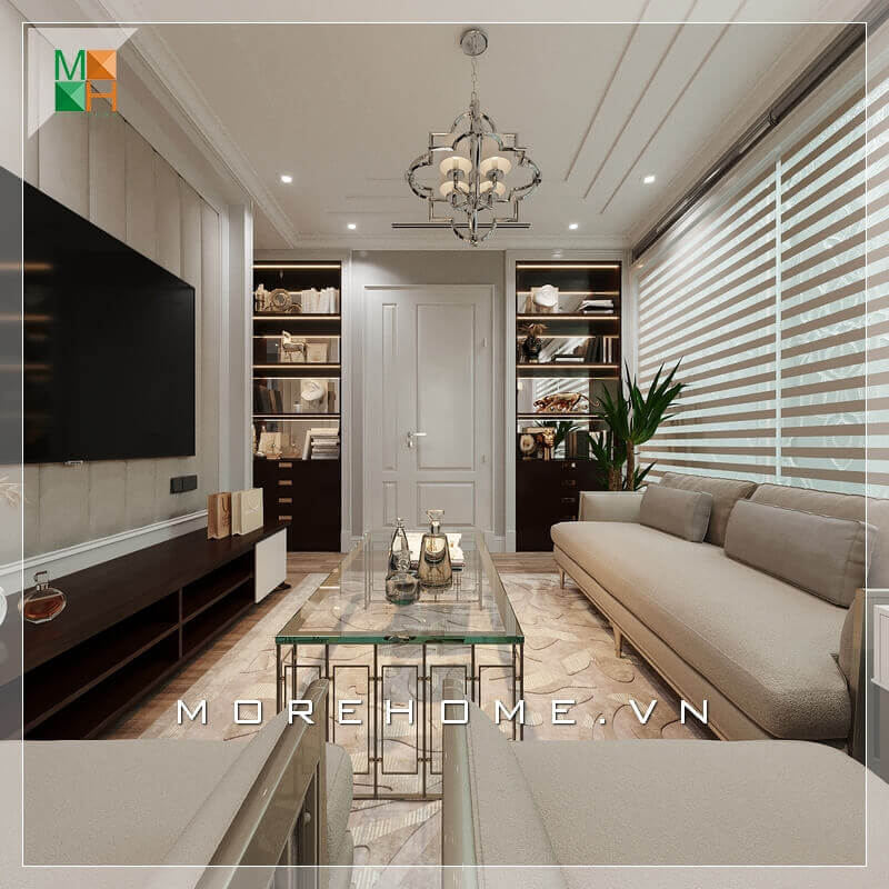Morehome gợi ý cho bạn mẫu phòng khách mang âm hưởng độc đáo tạo nên một phong cách mới cho chung cư, nhà phố. Thiết kế phòng khách chung cư hiện đại