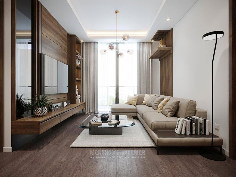 Thiết kế nội thất chung cư đơn giản, bố trí khoa học Thiết kế phòng khách chung cư